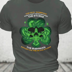 The Devil Whispers You Can't With Stand The Storm Cotton T-Shirt, T-shirts, Lilicloth.com