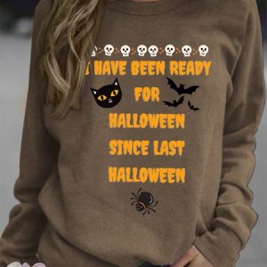 Lilicloth X Kat8lyst I Have Been Ready For Halloween Since Last Halloween Women's Sweatshirt, Hoodies&Sweatshirts, Lilicloth.com