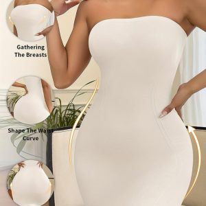 ChicMe ShapeSculpt Srapless Shapewear Full Slip Under Dresses Tummy Control Seamless Body Shaper Slips, women Shapewear, ChicMe catalog