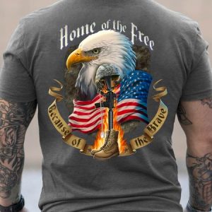 Home of the Free Men's Short Sleeve T-Shirt, T-shirts, Lilicloth.com