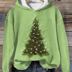 Christmas Tree Casual Loose Cotton Hoodie, Hoodies&Sweatshirts, Lilicloth.com