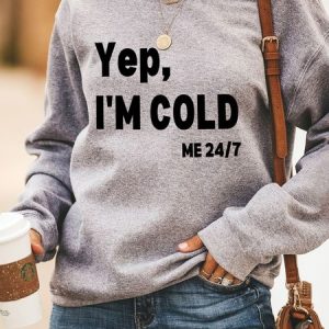 Lilicloth X Kat8lyst Yep I'm Cold Me 24/7 Women's Sweatshirt, Hoodies&Sweatshirts, Lilicloth.com