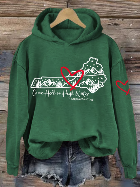 Women's Appalachia Strong Print Sweatshirt, Hoodies&Sweatshirts, Lilicloth.com