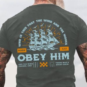 Christian Shirt Christianity Gift for Him Bible Verse Back Cotton T-shirt, T-shirts, Lilicloth.com