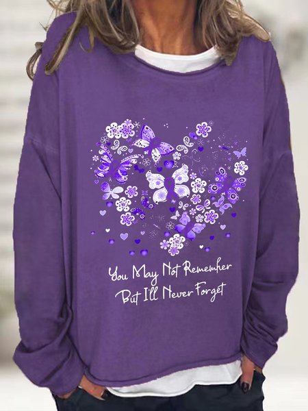 Women's Alzheimer's Awareness Casual Sweatshirt, Hoodies&Sweatshirts, Lilicloth.com