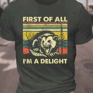 First Of All I'm A Delight Men's Cotton T-Shirt, T-shirts, Lilicloth.com