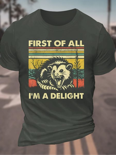 First Of All I'm A Delight Men's Cotton T-Shirt, T-shirts, Lilicloth.com