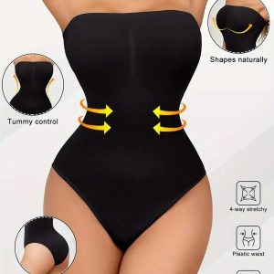 ChicMe ShapeSculpt Strapless Shapewear Tummy Control Body Shaper Seamless Full Body Butt Lifter Shorts, women Shapewear, ChicMe catalog