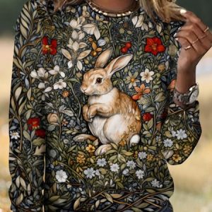 Plaid Vintage Cotton T-Shirt, Long sleeves, Lilicloth.com