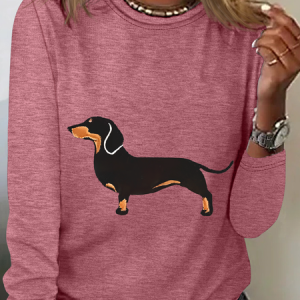Dachshund Casual Long Sleeve Shirt, Long sleeves, Lilicloth.com