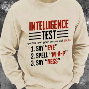 Intelligence Test - Eye M-A-P Ness Men's Casual Sweatshirt, Hoodies&Sweatshirts, Lilicloth.com