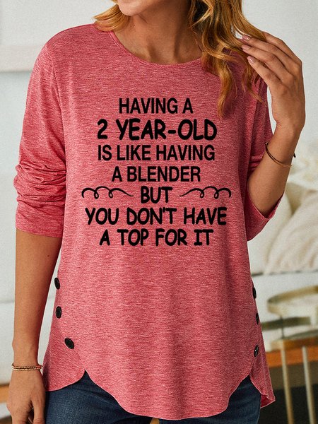 Lilicloth X Yuna Having A 2 Year-old Is Like Having A Blender But You Don't Have A Top For It Women's Long Sleeve T-Shirt, Long sleeves, Lilicloth.com