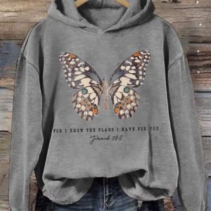 Women's Casual Jeremiah 29 11, For I Know the Plans I Have For You Print Hoodie, Hoodies&Sweatshirts, Lilicloth.com