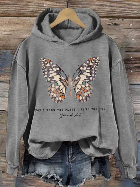 Women's Casual Jeremiah 29 11, For I Know the Plans I Have For You Print Hoodie, Hoodies&Sweatshirts, Lilicloth.com