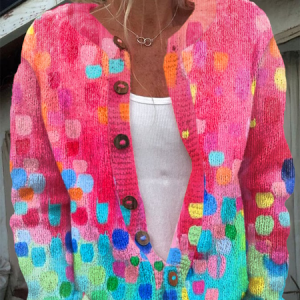 Women's Breast Cancer Awareness 3D Printing Sweater Cardigan, Cardigans, Lilicloth.com