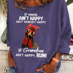 If Mama Aint Happy Aint Nobody Happy Funny Casual Sweatshirt, Hoodies&Sweatshirts, Lilicloth.com