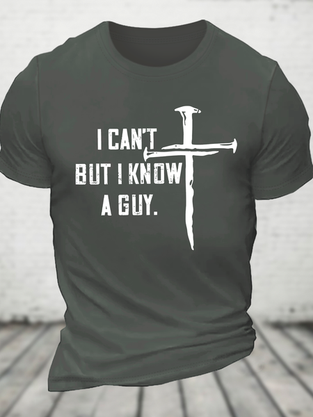 I Can't But I Know A Guy Cotton T-Shirt, T-shirts, Lilicloth.com