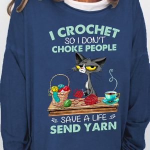 Women's Crew Neck Animal Simple Spring/Fall Long Sleeve Sweatshirt, JustFashionNow Sweatshirts & Hoodies, color:Blue|size:3XL,
