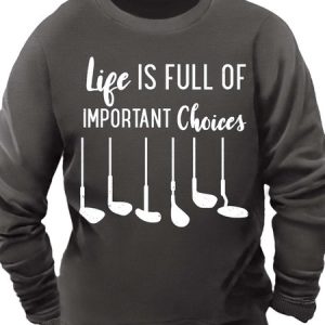 Men’s Life Is Full Of Important Choices Casual Crew Neck Sweatshirt, Hoodies&Sweatshirts, Lilicloth.com