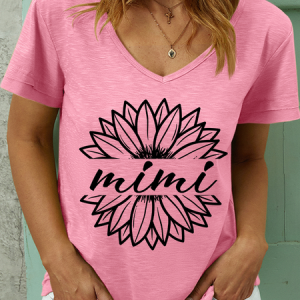 Lilicloth X Y Mimi Women's V Neck Loose T-Shirt, T-shirts, Lilicloth.com