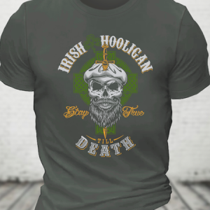 Irish Hooligan St Patricks Celtic Cotton T-Shirt, T-shirts, Lilicloth.com