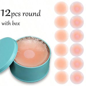 6Pairs/12PCS With Box, Nude Feeling, Silicone Breast Lift Tape, Anti-slip, Strapless And Reusable Women Breast Invisibility Cover, Silicone Nipple Cover, women Pads & Enhancers, ChicMe catalog