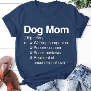 Dog Mom Women's Short Sleeve T-Shirt, T-shirts, Lilicloth.com