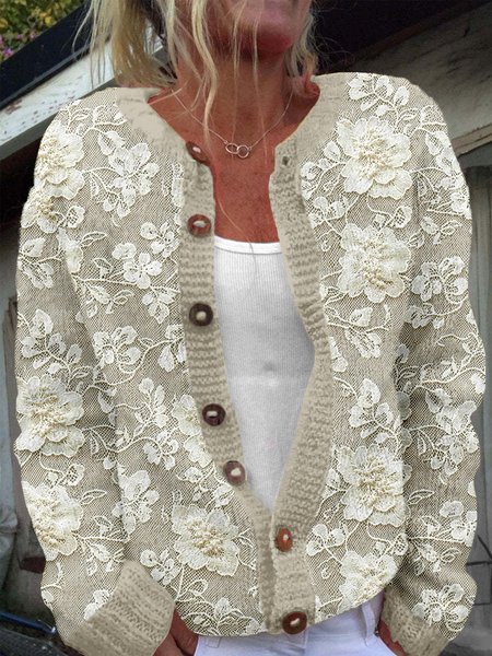 Casual 3D Printing Cardigan, Cardigans, Lilicloth.com