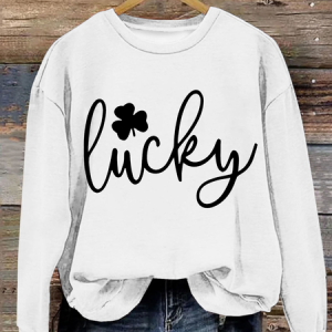 Lucky Casual Sweatshirt, Hoodies&Sweatshirts, Lilicloth.com