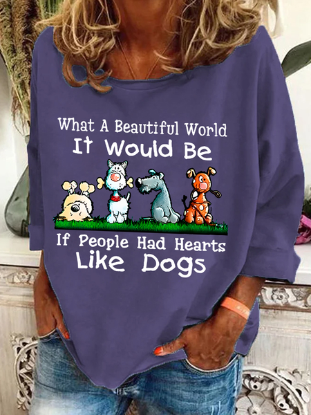 Dog Lovers Casual Sweatshirt, Hoodies&Sweatshirts, Lilicloth.com