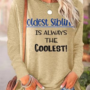 Lilicloth X Paula Funny Gift For Sister Oldest Sibling Womens Long Sleeve T-Shirt, Long sleeves, Lilicloth.com