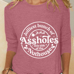 Jolliest Bunch Of Assholes This Side Casual Long Sleeve Shirt, Long sleeves, Lilicloth.com
