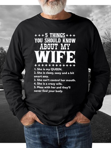 About My Wife Print Men's Sweatshirt, Hoodies&Sweatshirts, Lilicloth.com