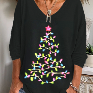 Christmas Tree Long sleeve Shirt, Long sleeves, Lilicloth.com