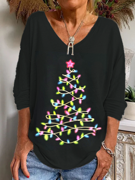 Christmas Tree Long sleeve Shirt, Long sleeves, Lilicloth.com