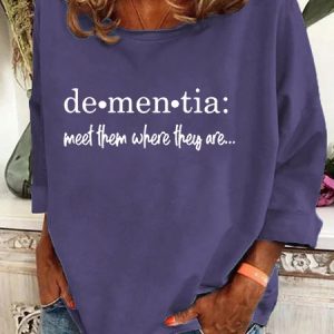 Women's Crew Neck Text Letters Casual Spring/Fall Long Sleeve Sweatshirt, JustFashionNow Sweatshirts & Hoodies, color:Deep Purple|size:3XL,