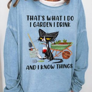 Women Funny That's what i do i garden books i drink and i know things Sweatshirt, Hoodies&Sweatshirts, Lilicloth.com