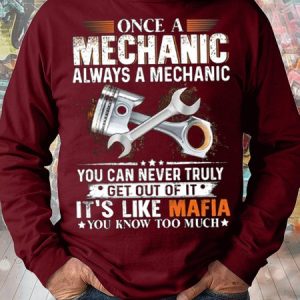 Men's Once A Mechanic Always A Mechanic Youcan Never Truly Get Out Of It Funny Fix Graphic Print Crew Neck Text Letters Loose Casual Sweatshirt, Hoodies&Sweatshirts, Lilicloth.com