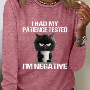 I Had My Patience Tested Casual Long Sleeve Shirt, Long sleeves, Lilicloth.com