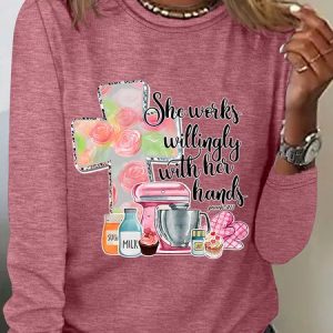Proverbs 31 Baker Casual Long Sleeve Shirt, Long sleeves, Lilicloth.com