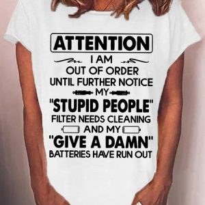 Women's Funny Letter Casual Short Sleeve T-Shirt, T-shirts, Lilicloth.com