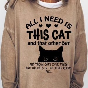 Cotton-Blend Sweatshirt, Hoodies&Sweatshirts, Lilicloth.com