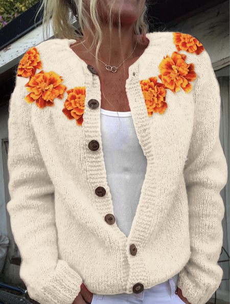 Casual Regular Fit Wool/Knitting Cardigan, Cardigans, Lilicloth.com