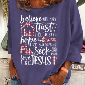 Believe Uke Mary Trust Like Joseph Hope Like Shepherds Seek Love Casual Sweatshirt, Hoodies&Sweatshirts, Lilicloth.com