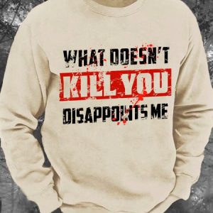 What Doesn't Kill You Casual Text Letters Loose Sweatshirt, Hoodies&Sweatshirts, Lilicloth.com