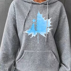 Winter Wonderland Simple Loose Hoodie, Hoodies&Sweatshirts, Lilicloth.com