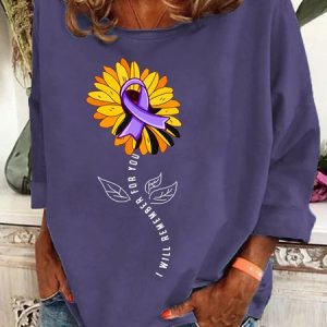 Alzheimer's Awareness I Will Remember For You Casual Sweatshirt, Hoodies&Sweatshirts, Lilicloth.com