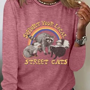 Support Your Local Street Cats Long sleeve Shirt, Long sleeves, Lilicloth.com