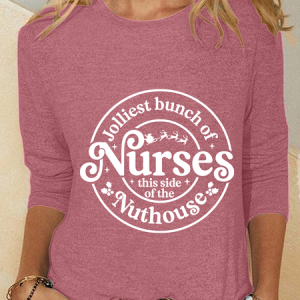 Jolliest Bunch Of This Side Of The Nuthouse Casual Long Sleeve Shirt, Long sleeves, Lilicloth.com