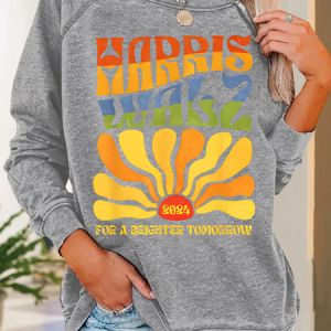 Harris Waltz For A Brighter Tomorrow Boho Aesthetic Casual Sweatshirt, Hoodies&Sweatshirts, Lilicloth.com